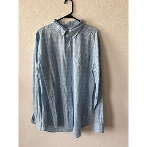 Southern Tide Men's Long Sleeve Button-Up Blue/White/Green XL